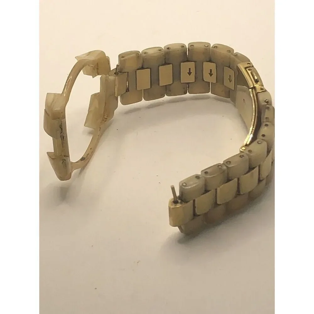 Michael Kors Watch Parts Band 20mm Case 36mm Crystal 2tone Plastic Links PY339